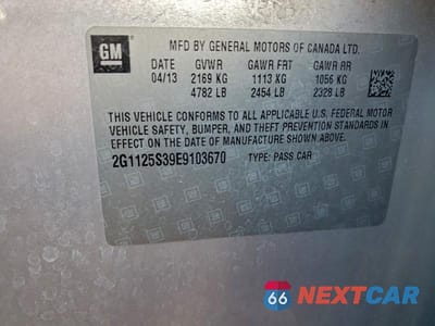 Zdjęcie 12 z 12 samochodu: 2014 CHEVROLET IMPALA LT VIN:2G1125S39E9103670 - miniatura