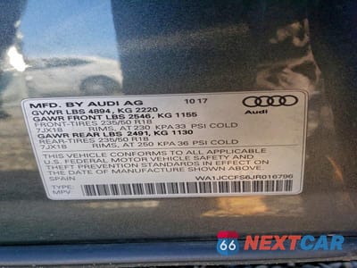 Zdjęcie 13 z 13 samochodu: 2018 AUDI Q3 PREMIUM PLUS VIN:WA1JCCFS6JR016796 - miniatura