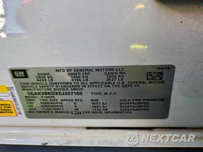 Zdjęcie 14 z 14 samochodu: 2014 BUICK ENCLAVE VIN:5GAKVBKDXEJ337168 - miniatura