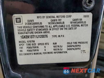 Zdjęcie 13 z 13 samochodu: 2001 GMC YUKON VIN:1GKEK13T11J120076 - miniatura