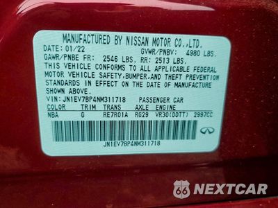 Zdjęcie 12 z 12 samochodu: 2022 INFINITI Q50 LUXE VIN:JN1EV7BP4NM311718 - miniatura