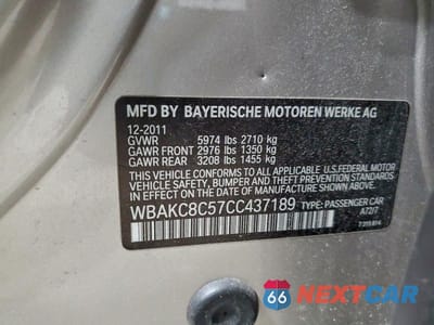 Zdjęcie 12 z 12 samochodu: 2012 BMW 750 LXI VIN:WBAKC8C57CC437189 - miniatura