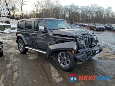 Czwarte zdjęcie samochodu z boku: 2021 JEEP WRANGLER UNLIMITED SAHARA VIN:1C4HJXEG0MW660556 - miniatura