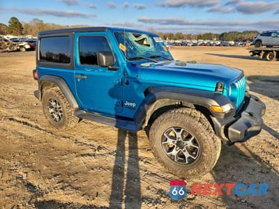 Czwarte zdjęcie samochodu z boku: 2020 JEEP WRANGLER SPORT VIN:1C4GJXAG0LW156069 - miniatura