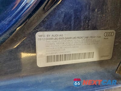 Zdjęcie 13 z 13 samochodu: 2013 AUDI A4 PREMIUM PLUS VIN:WAUFFAFL1DN024345 - miniatura