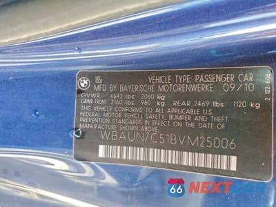 Zdjęcie 12 z 12 samochodu: 2011 BMW 135 I VIN:WBAUN7C51BVM25006 - miniatura