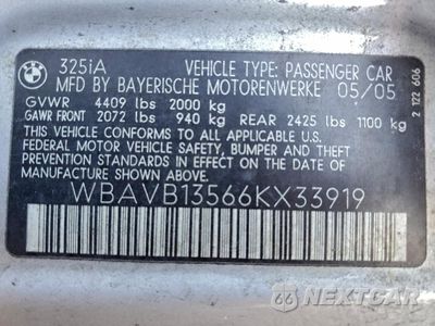 Zdjęcie 12 z 13 samochodu: 2006 BMW 325 I VIN:WBAVB13566KX33919 - miniatura