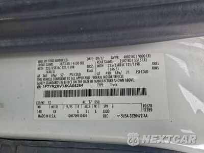 Zdjęcie 13 z 13 samochodu: 2018 FORD TRANSIT T-250 DELIVERY VAN VIN:1FTYR2XV3JKA04264 - miniatura