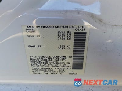 Zdjęcie 13 z 13 samochodu: 2019 NISSAN ALTIMA S VIN:1N4BL4BV6KC235607 - miniatura