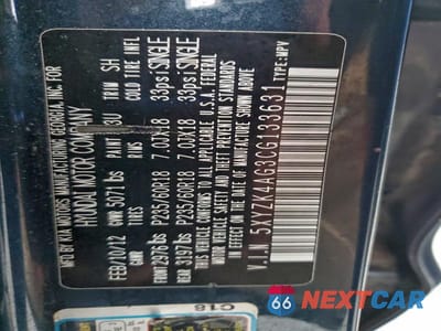 Zdjęcie 13 z 13 samochodu: 2012 HYUNDAI SANTA FE LIMITED VIN:5XYZK4AG3CG133631 - miniatura