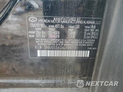 Zdjęcie 12 z 13 samochodu: 2020 HYUNDAI SANTA FE LIMITED VIN:5NMS53AD6LH287720 - miniatura