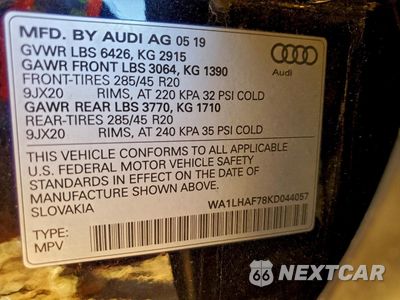 Zdjęcie 13 z 14 samochodu: 2019 AUDI Q7 PREMIUM PLUS VIN:WA1LHAF78KD044057 - miniatura