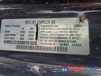 Zdjęcie 12 z 12 samochodu: 2008 SMART FORTWO PURE VIN:WMEEJ31X08K181828 - miniatura