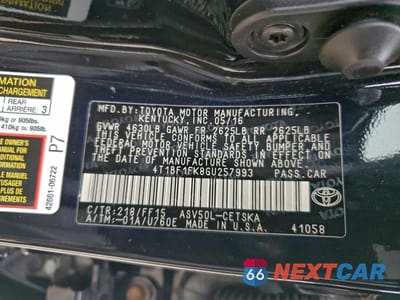 Zdjęcie 12 z 12 samochodu: 2016 TOYOTA CAMRY SE VIN:4T1BF1FK8GU257993 - miniatura