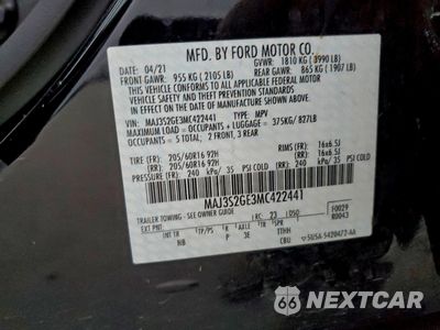 Zdjęcie 12 z 15 samochodu: 2021 FORD ECOSPORT SE VIN:MAJ3S2GE3MC422441 - miniatura