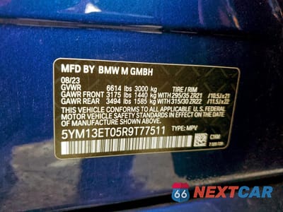 Zdjęcie 14 z 14 samochodu: 2024 BMW X5 M COMPETITION VIN:5YM13ET05R9T77511 - miniatura