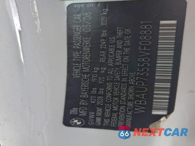 Zdjęcie 12 z 14 samochodu: 2008 BMW 128 I VIN:WBAUP73558VF08881 - miniatura