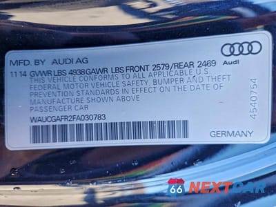 Zdjęcie 12 z 12 samochodu: 2015 AUDI S5 PREMIUM PLUS VIN:WAUCGAFR2FA030783 - miniatura