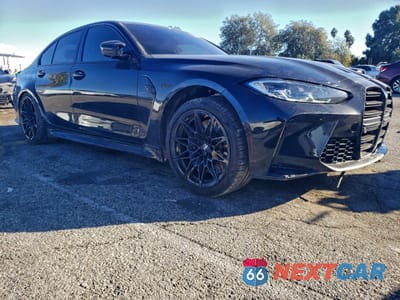 Czwarte zdjęcie samochodu z boku: 2024 BMW M3 COMPETITION VIN:WBS33AY01RFT46091 - miniatura