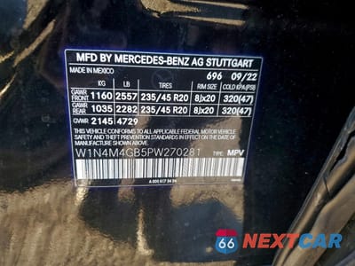Zdjęcie 13 z 13 samochodu: 2023 MERCEDES-BENZ GLB 250 VIN:W1N4M4GB5PW270281 - miniatura