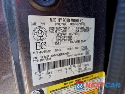 Zdjęcie 13 z 13 samochodu: 2012 FORD EXPEDITION LIMITED VIN:1FMJU2A50CEF03626 - miniatura