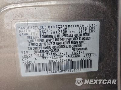 Zdjęcie 12 z 14 samochodu: 2015 NISSAN SENTRA S VIN:3N1AB7AP9FY262085 - miniatura