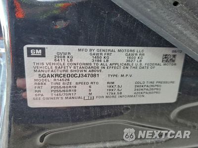Zdjęcie 13 z 14 samochodu: 2012 BUICK ENCLAVE VIN:5GAKRCED0CJ347081 - miniatura