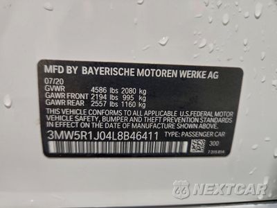 Zdjęcie 12 z 15 samochodu: 2020 BMW 330I VIN:3MW5R1J04L8B46411 - miniatura