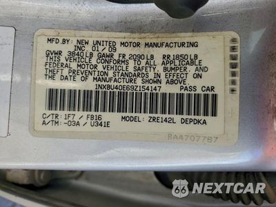 Zdjęcie 12 z 12 samochodu: 2009 TOYOTA COROLLA BASE VIN:1NXBU40E69Z154147 - miniatura