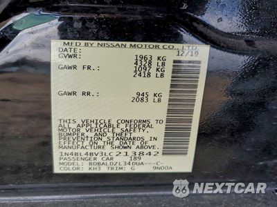 Zdjęcie 12 z 15 samochodu: 2020 NISSAN ALTIMA S VIN:1N4BL4BV3LC213842 - miniatura