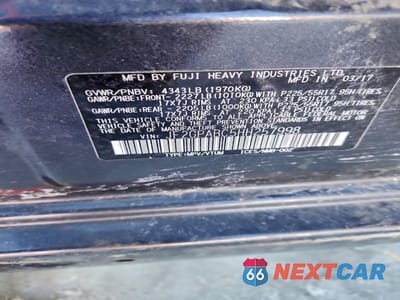 Zdjęcie 12 z 13 samochodu: 2017 SUBARU CROSSTREK PREMIUM VIN:JF2GPABC5HH257998 - miniatura