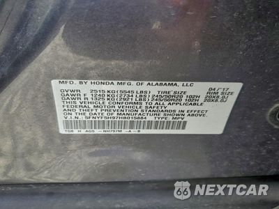 Zdjęcie 13 z 13 samochodu: 2017 HONDA PILOT TOURING VIN:5FNYF5H97HB015884 - miniatura