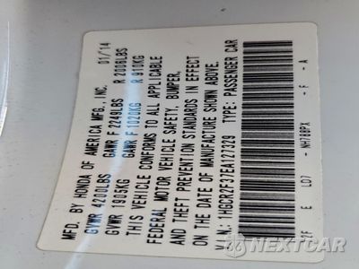 Zdjęcie 12 z 14 samochodu: 2014 HONDA ACCORD LX VIN:1HGCR2F37EA127329 - miniatura