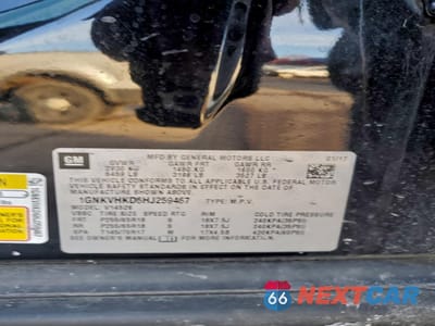 Zdjęcie 13 z 14 samochodu: 2017 CHEVROLET TRAVERSE LT VIN:1GNKVHKD6HJ259467 - miniatura