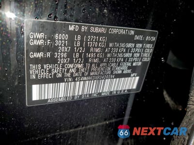 Zdjęcie 13 z 14 samochodu: 2024 SUBARU ASCENT ONYX EDITION VIN:4S4WMAKDXR3420294 - miniatura