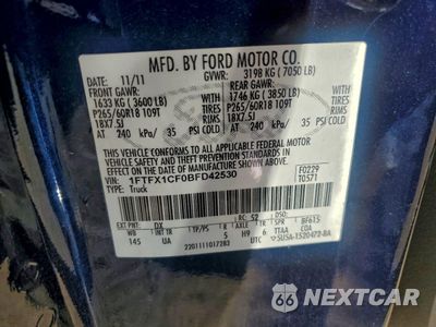 Zdjęcie 12 z 14 samochodu: 2011 FORD F150 SUPER CAB VIN:1FTFX1CF0BFD42530 - miniatura