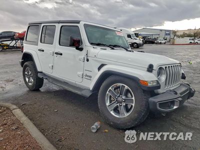 Czwarte zdjęcie samochodu z boku: 2018 JEEP WRANGLER UNLIMITED SAHARA VIN:1C4HJXEG5JW292239 - miniatura
