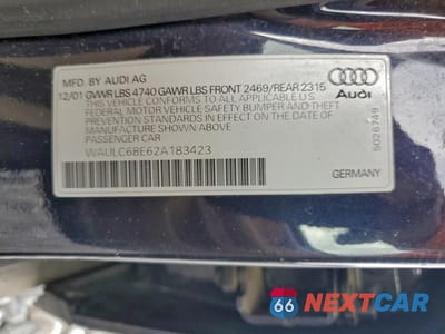 Zdjęcie 13 z 13 samochodu: 2002 AUDI A4 1.8T QUATTRO VIN:WAULC68E62A183423 - miniatura
