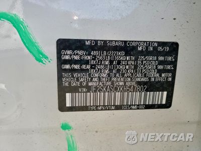 Zdjęcie 12 z 12 samochodu: 2019 SUBARU FORESTER LIMITED VIN:JF2SKASCXKH547802 - miniatura