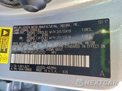 Zdjęcie 13 z 14 samochodu: 2018 TOYOTA HIGHLANDER SE VIN:5TDKZRFH2JS532252 - miniatura