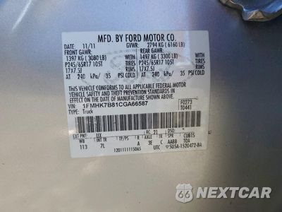 Zdjęcie 13 z 15 samochodu: 2012 FORD EXPLORER VIN:1FMHK7B81CGA66587 - miniatura