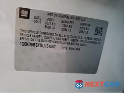 Zdjęcie 13 z 15 samochodu: 2016 CADILLAC CT6 LUXURY VIN:1G6KD5RSXGU154557 - miniatura