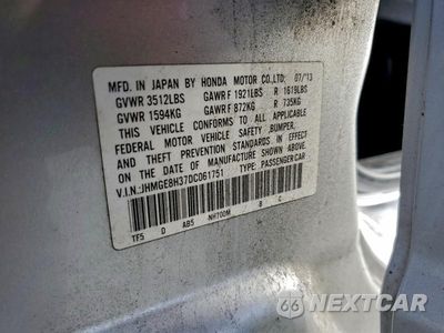 Zdjęcie 13 z 13 samochodu: 2013 HONDA FIT VIN:JHMGE8H37DC061751 - miniatura