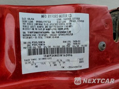 Zdjęcie 13 z 13 samochodu: 2005 FORD FOCUS ZX4 VIN:1FAFP34N05W163996 - miniatura