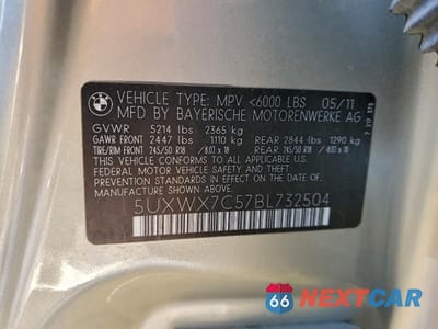 Zdjęcie 13 z 13 samochodu: 2011 BMW X3 XDRIVE35I VIN:5UXWX7C57BL732504 - miniatura