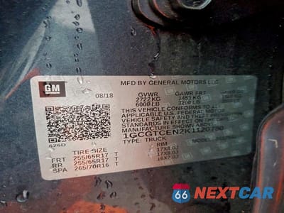 Zdjęcie 12 z 12 samochodu: 2019 CHEVROLET COLORADO LT VIN:1GCGTCEN2K1120780 - miniatura