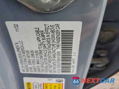 Zdjęcie 12 z 12 samochodu: 2022 HONDA ACCORD SPORT VIN:1HGCV1F39NA108299 - miniatura