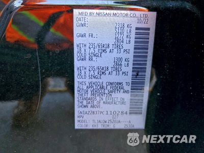 Zdjęcie 13 z 16 samochodu: 2023 NISSAN MURANO SV VIN:5N1AZ2BJ7PC110284 - miniatura