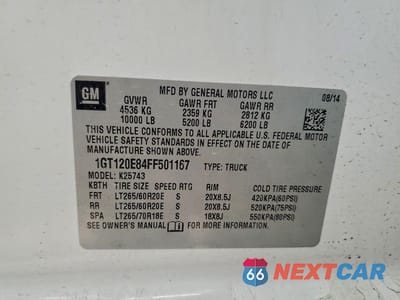 Zdjęcie 12 z 12 samochodu: 2015 GMC SIERRA K2500 DENALI VIN:1GT120E84FF501167 - miniatura