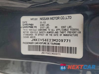 Zdjęcie 12 z 14 samochodu: 2003 INFINITI G35 VIN:JNKCV54E23M209771 - miniatura
